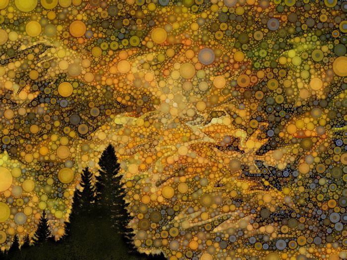 Autumn Leaves, digital collage